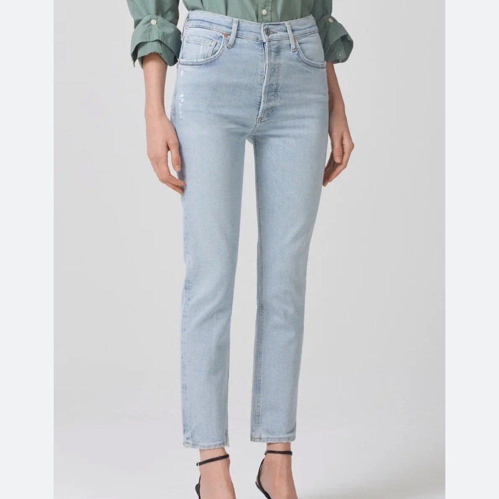 Citizens of Humanity Jolene button fly high rise straight Jeans